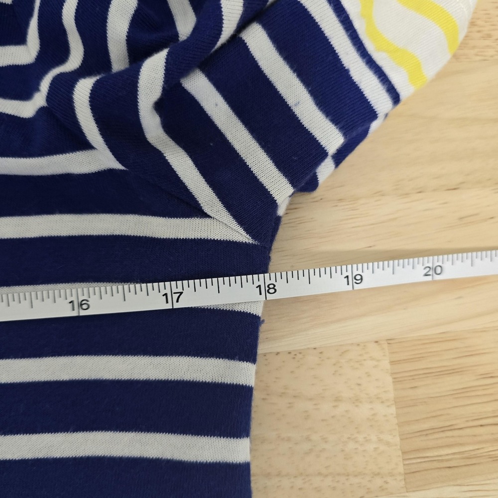 Boden Dress Womens Size‎ 6R Blue White Stripe Knit Ruffle Sleeve Casual Summer - Picture 5 of 10